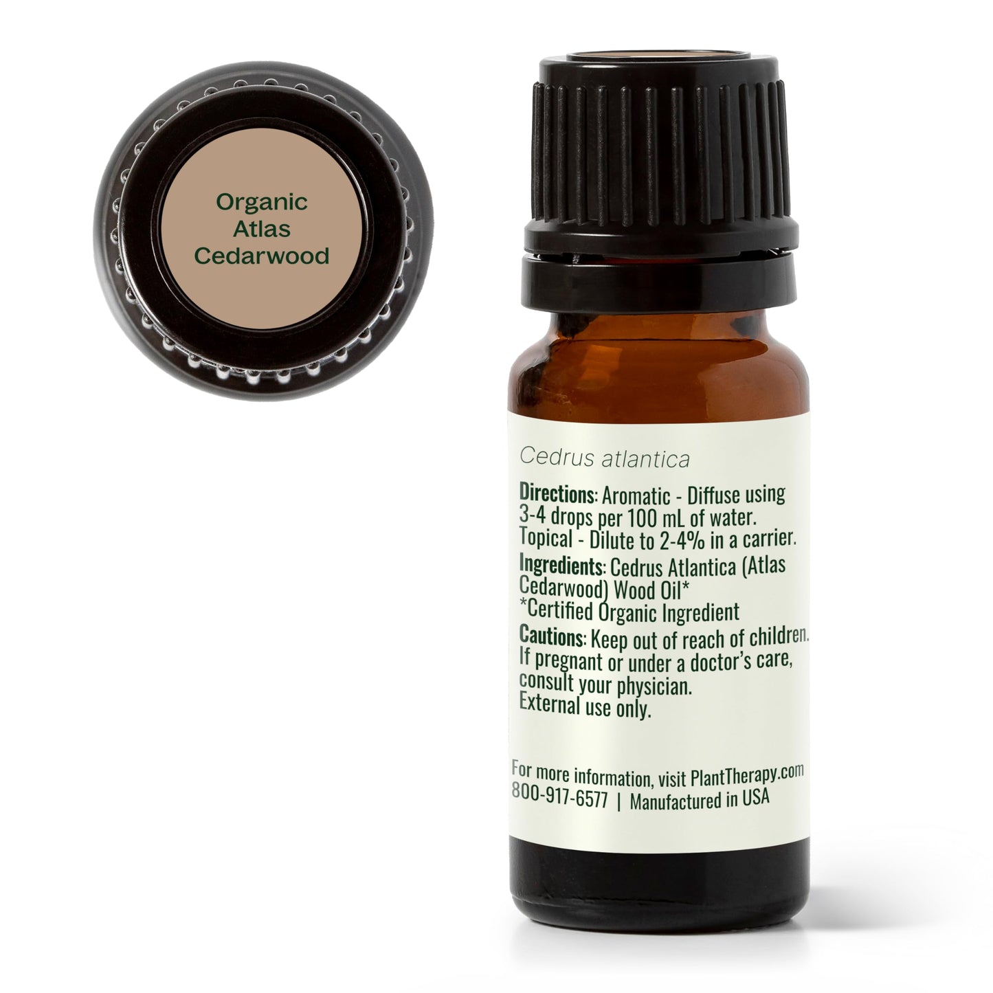 Plant Therapy Atlas Cedarwood Essential Oil – 100% Pure, USDA Organic, 10 mL