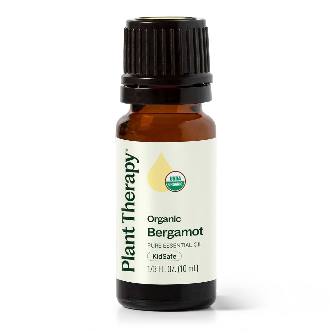 Plant Therapy Organic Bergamot Essential Oil 10 mL – 100% Pure, Undiluted, Therapeutic Grade