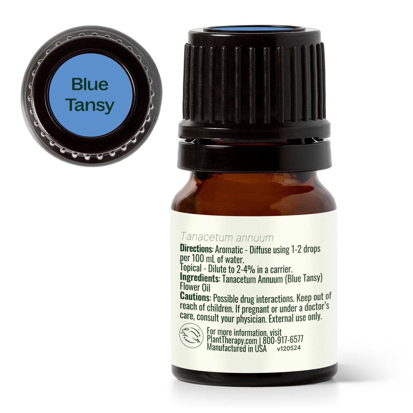 Plant Therapy Blue Tansy Essential Oil 2.5 mL — Pure & Therapeutic Grade