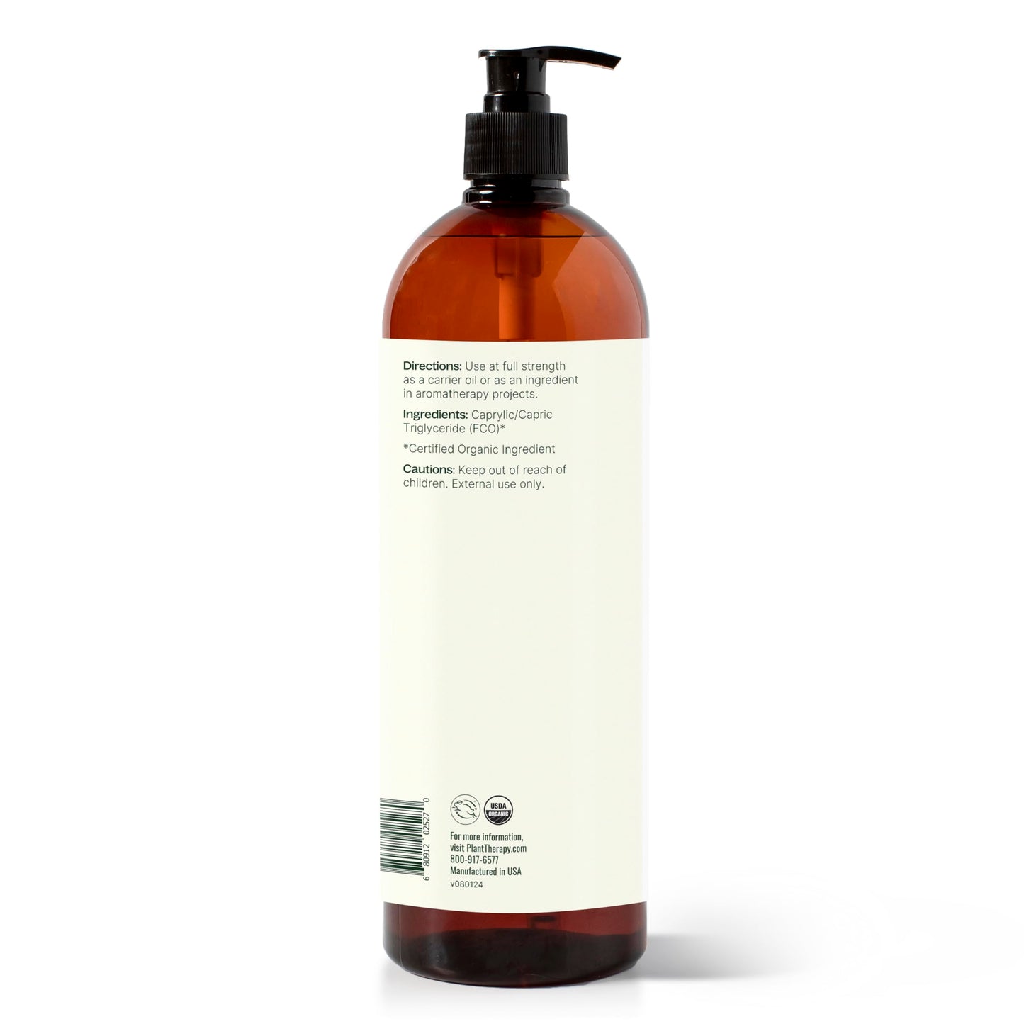 Plant Therapy Organic Fractionated Coconut Oil 32 oz – Carrier Oil for Skin, Hair & Massage