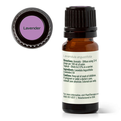 Plant Therapy Lavender Essential Oil – 100% Pure, Undiluted, Therapeutic Grade (10 mL)
