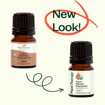 Plant Therapy Organic German Chamomile Essential Oil 2.5 mL – 100% Pure, Undiluted, Therapeutic Grade
