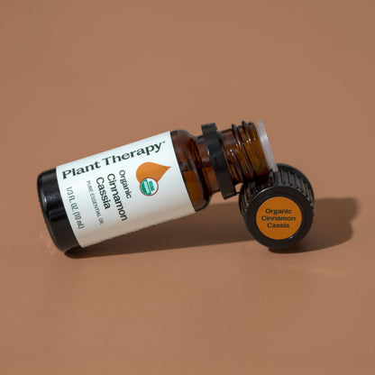 Plant Therapy USDA Organic Cinnamon Cassia Essential Oil 10 mL – 100% Pure, Therapeutic Grade