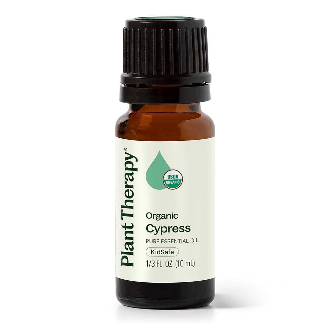 Plant Therapy Organic Cypress Essential Oil 10 mL (1/3 oz) – 100% Pure, Undiluted, Therapeutic Grade