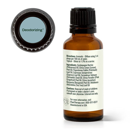Plant Therapy Deodorizing Essential Oil Blend 30 mL – 100% Pure