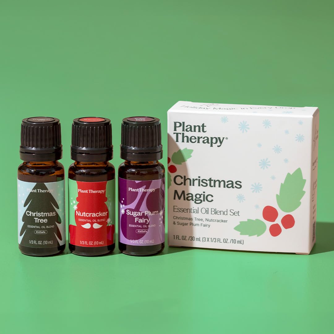 Plant Therapy Christmas Magic Holiday Essential Oil Blend 3 Set | Festive Scents