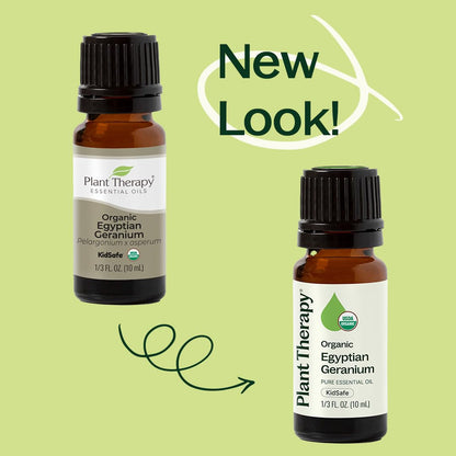 Plant Therapy Organic Egyptian Geranium Essential Oil - 100% Pure, USDA Certified Organic, 5 mL