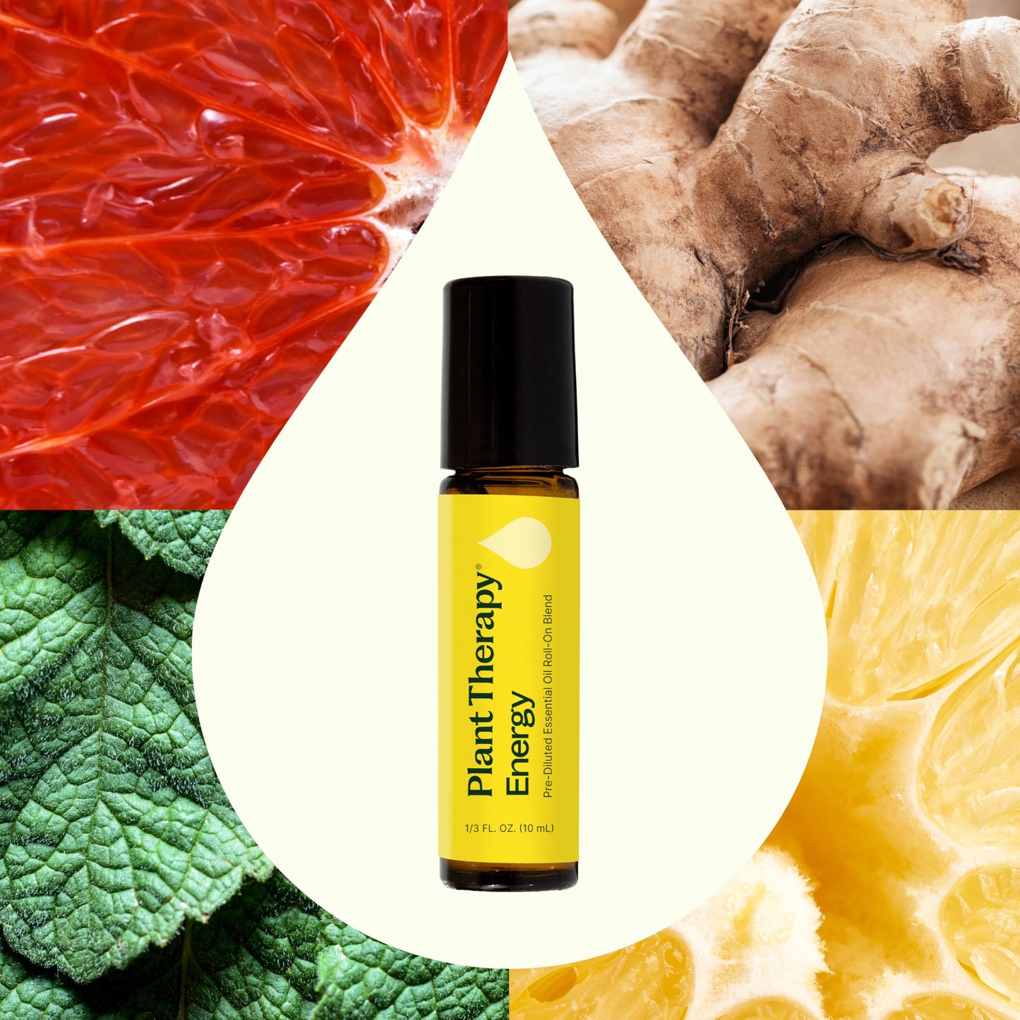 Plant Therapy Energy Essential Oil Blend 10 mL – Pre-Diluted Roll-On