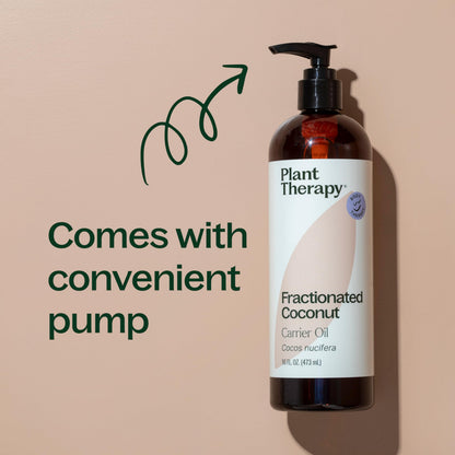 Plant Therapy Fractionated Coconut Oil 16 oz – Pure Carrier Oil for Skin, Hair, and Aromatherapy
