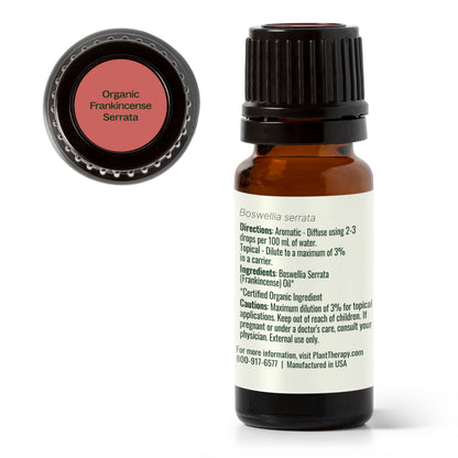 Plant Therapy Organic Frankincense Serrata Essential Oil – 100% Pure, USDA Certified Organic, Undiluted, Therapeutic Grade 10 mL