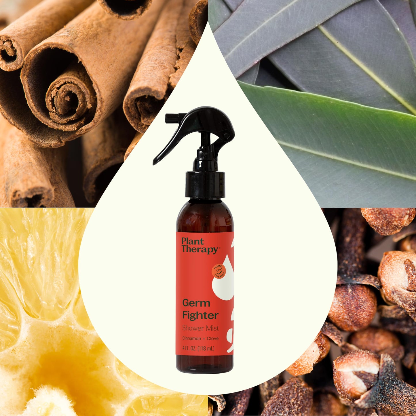 Plant Therapy Germ Fighter Shower Spray Mist 4 oz – Aromatherapy Shower Experience