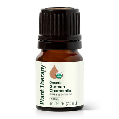 Plant Therapy Organic German Chamomile Essential Oil 2.5 mL – 100% Pure, Undiluted, Therapeutic Grade