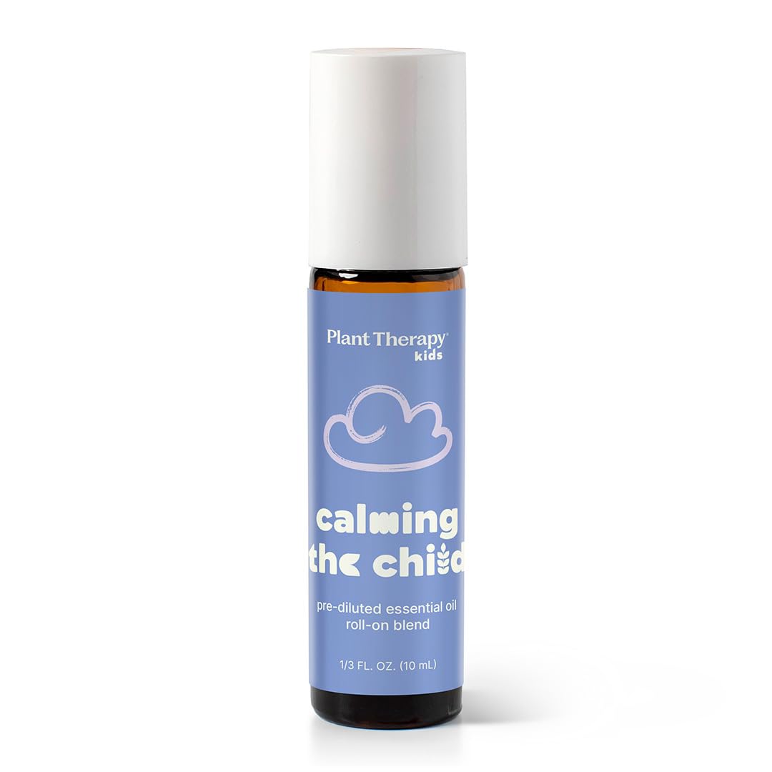 Plant Therapy KidSafe Calming the Child Essential Oil Blend 10 mL Roll-On – Tangerine, Lavender & Roman Chamomile