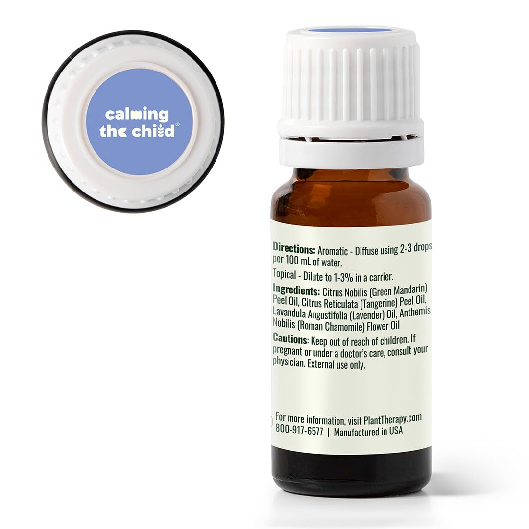 Plant Therapy KidSafe Calming the Child Essential Oil Blend 10 mL - Pure, Undiluted, Therapeutic Grade