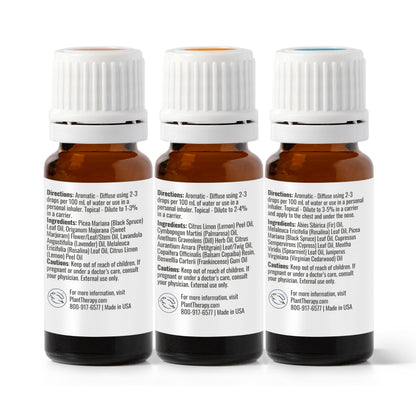 Plant Therapy KidSafe Feelin' Good Essential Oil Set – Germ Destroyer, Immune Boom & Sniffle Stopper 10 mL