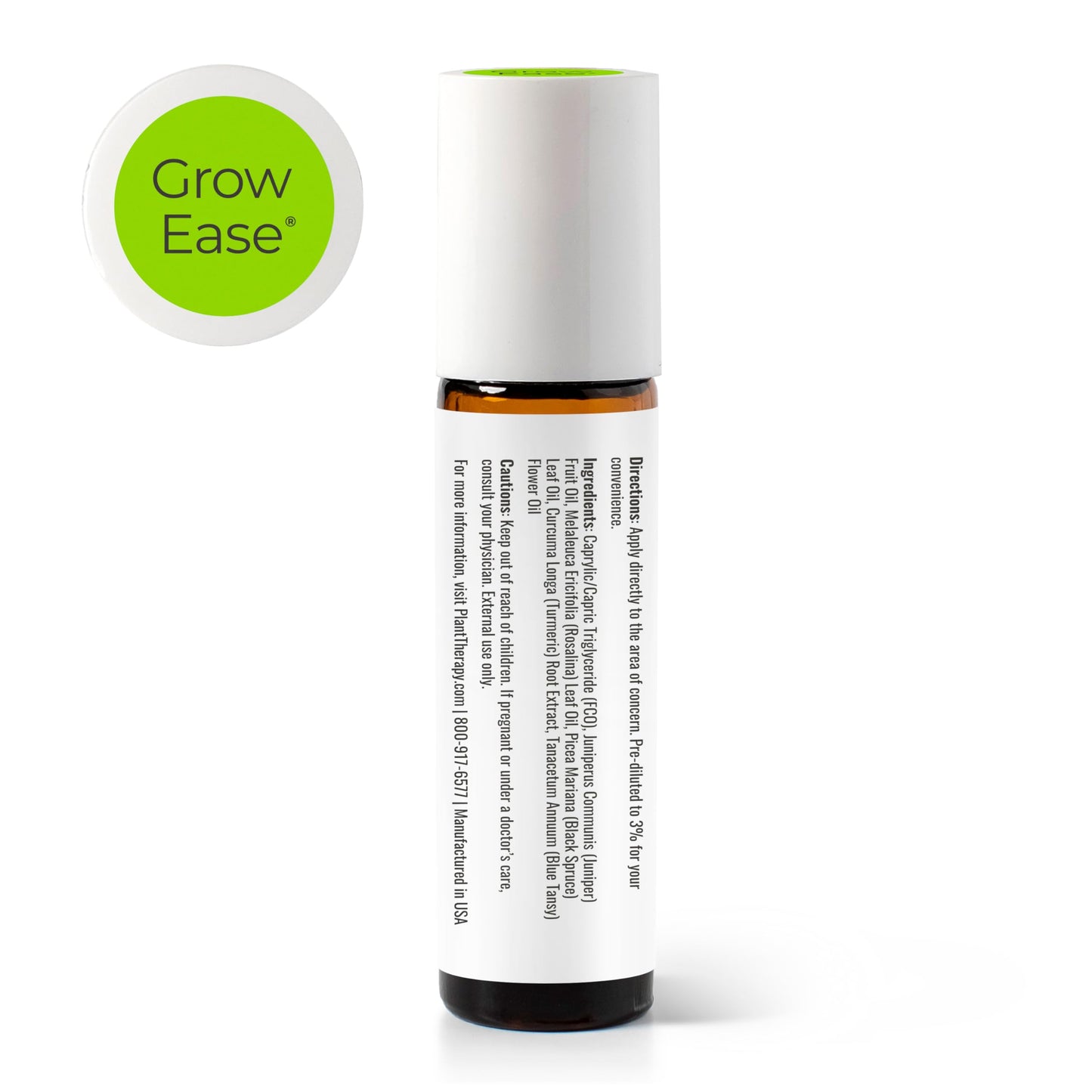 Plant Therapy KidSafe Grow Ease Roll-On – 10 mL Pre-Diluted Essential Oil Blend