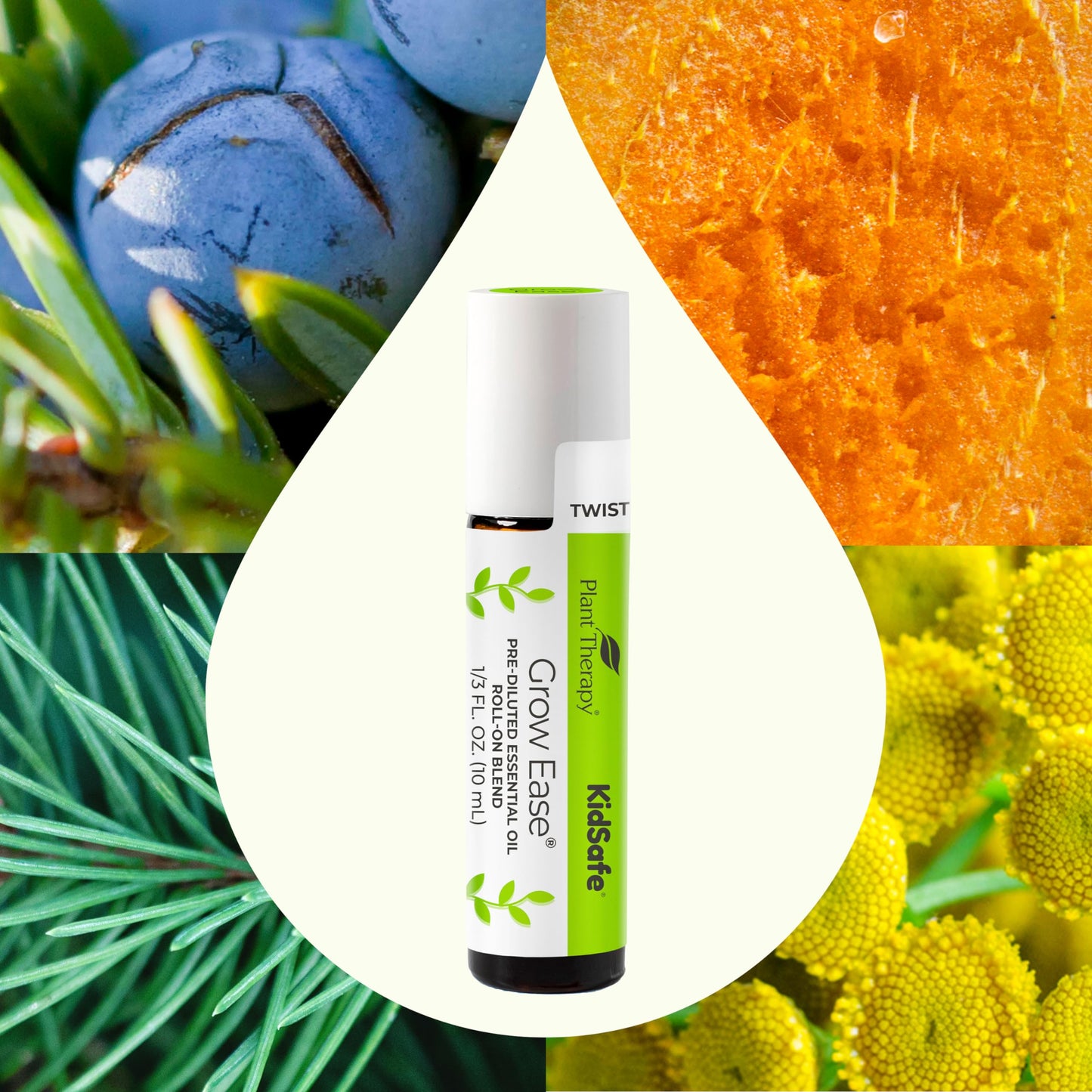 Plant Therapy KidSafe Grow Ease Roll-On – 10 mL Pre-Diluted Essential Oil Blend