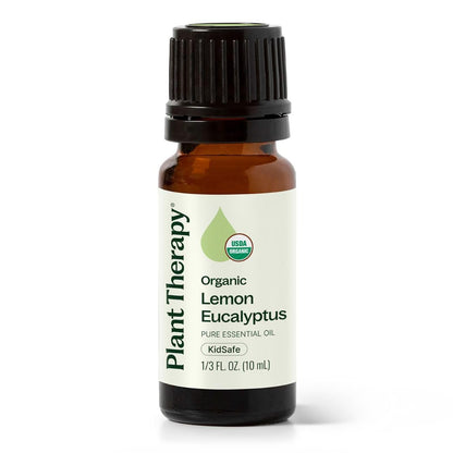 Plant Therapy Organic Lemon Eucalyptus Essential Oil - 10 mL, 100% Pure, USDA Certified Organic