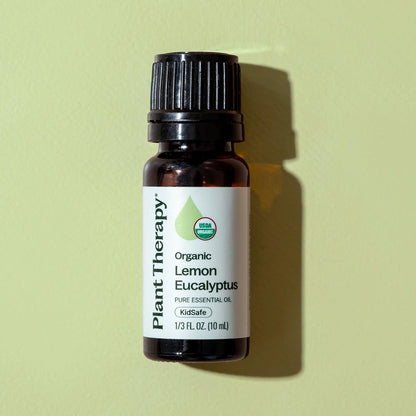 Plant Therapy Organic Lemon Eucalyptus Essential Oil - 10 mL, 100% Pure, USDA Certified Organic