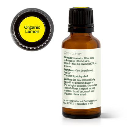 Plant Therapy Lemon Essential Oil – 100% Pure, USDA Organic, 30 mL