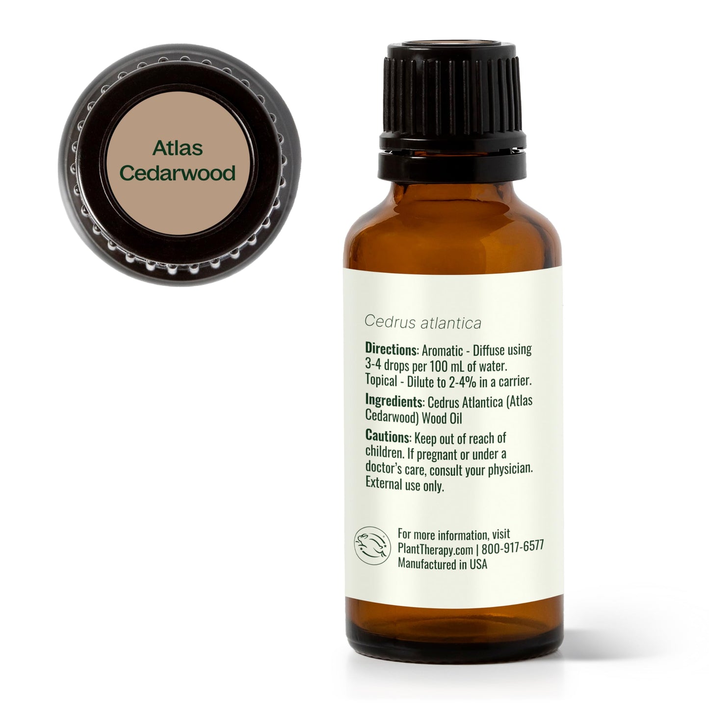 Plant Therapy Atlas Cedarwood Essential Oil 30 mL (1 oz) - 100% Pure & Therapeutic Grade