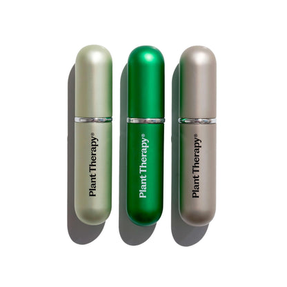 Plant Therapy Aromatherapy Nasal Inhaler 3-Pack – Portable Aluminum & Glass Inhalers
