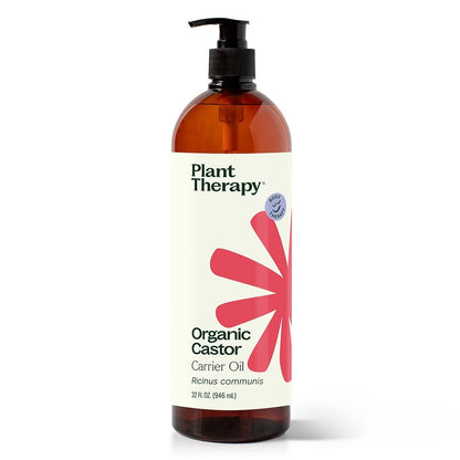Plant Therapy Organic Castor Oil 32oz | 100% Pure & Natural, Cold-Pressed & USDA Certified Organic