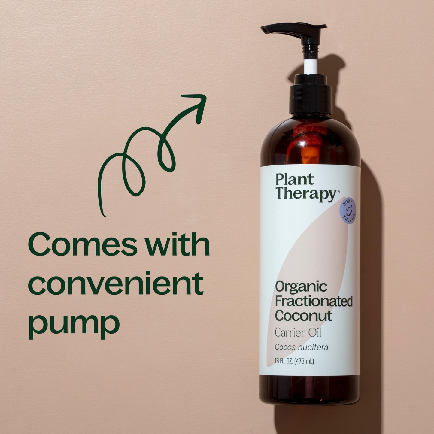 Plant Therapy Organic Fractionated Coconut Oil – 16 oz, 100% Pure, USDA Organic
