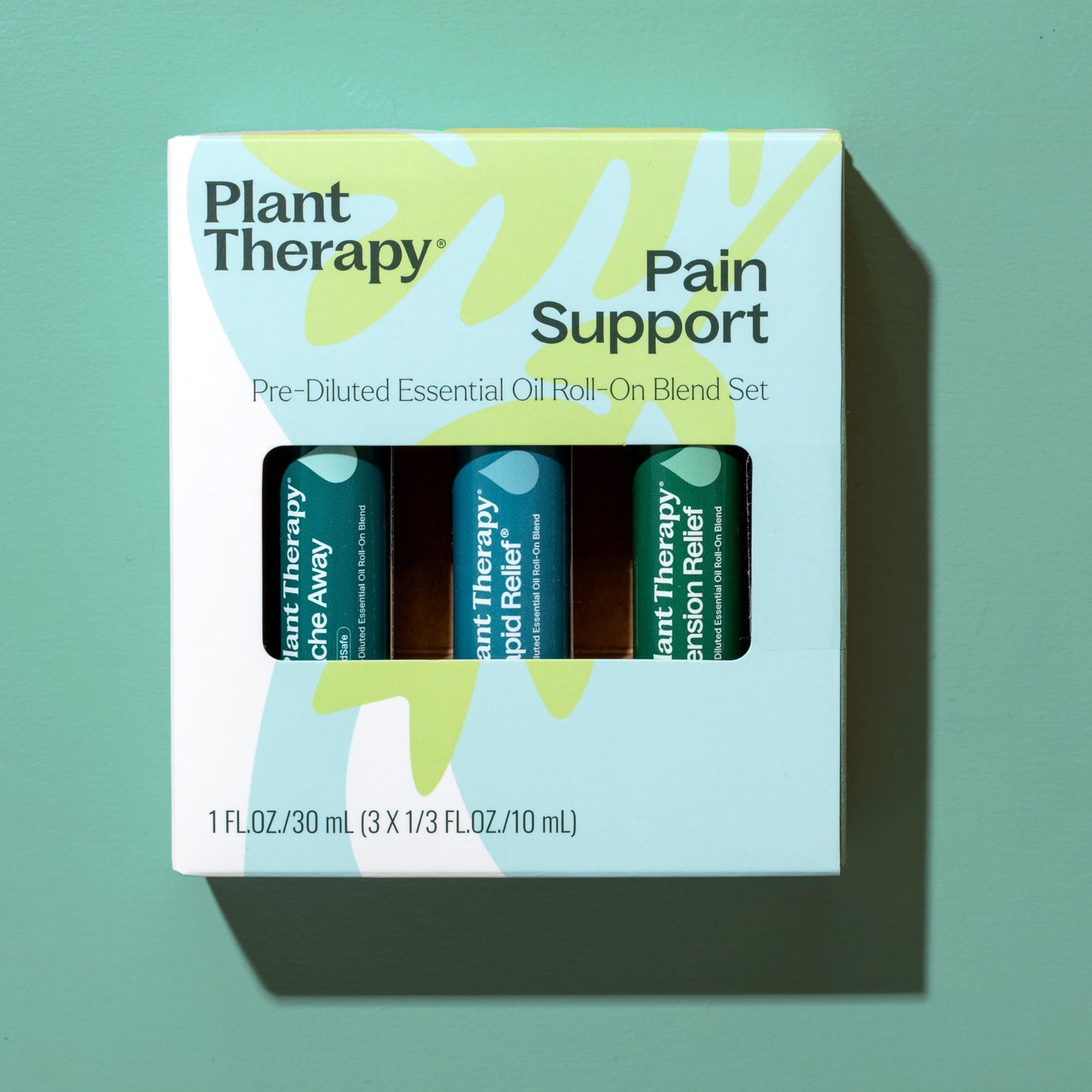 Plant Therapy Pain Support Roll-On Set 10 mL – Ache Away, Rapid Relief, Tension Relief