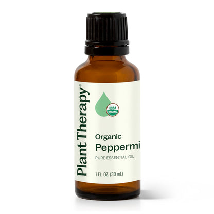 Plant Therapy Organic Peppermint Essential Oil 30 mL - 100% Pure, USDA Organic