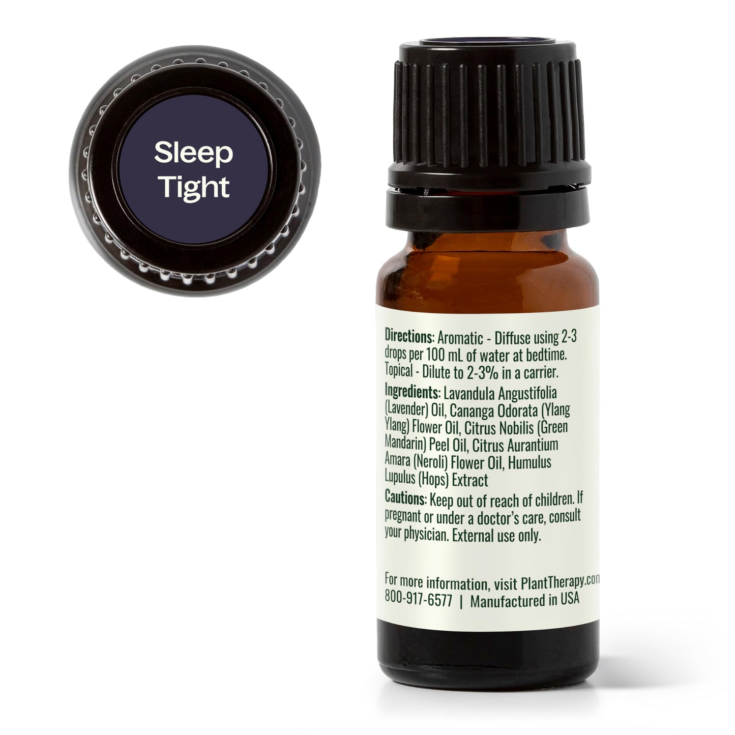 Plant Therapy Sleep Tight Essential Oil Blend 10 mL (1/3 oz) – 100% Pure, Undiluted, Therapeutic Grade