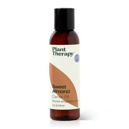 Plant Therapy Sweet Almond Oil 4 oz - 100% Pure Cold-Pressed (Made in USA) for Skin, Hair & Baby