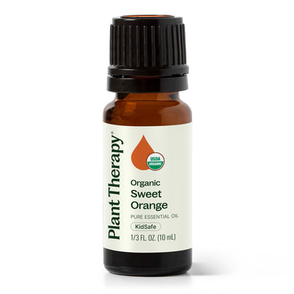 Plant Therapy Sweet Orange Organic Essential Oil – 10 mL, 100% Pure