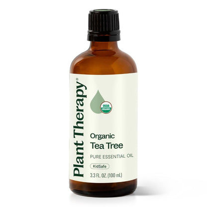 Plant Therapy Tea Tree Oil – 100 mL (3.3 oz) | 100% Pure, USDA Organic, Undiluted, Therapeutic Grade
