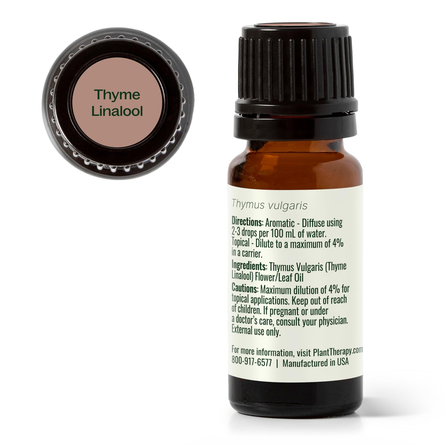 Plant Therapy Thyme Linalool Essential Oil 10 mL | 100% Pure & Therapeutic Grade