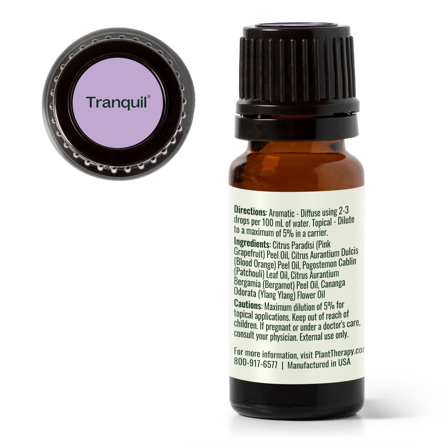 Plant Therapy Tranquil Essential Oil Blend – Peace & Calming, 10 mL
