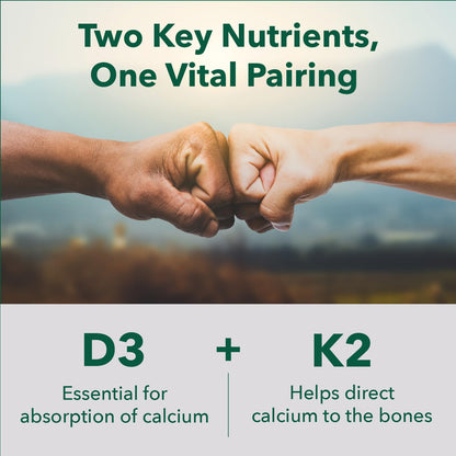 PlantFusion Organic Vegan Vitamin D3 + K2 5,000 IU | 60 Capsules | Immune Support & Bone Health
