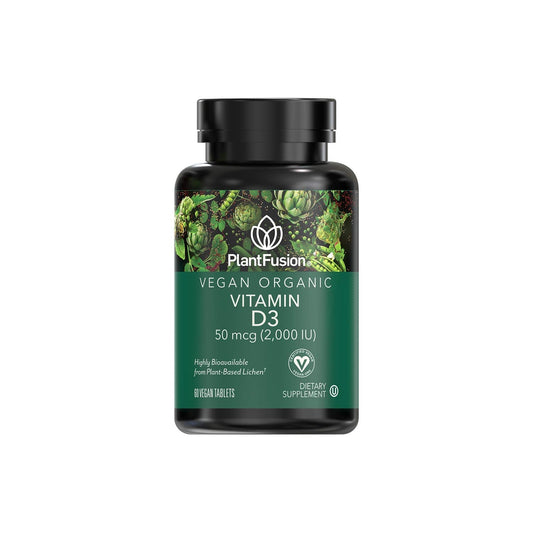 PlantFusion Vegan Vitamin D3 2000IU | Organic D3 from Vitashine Lichen | 60 Tablets BritishVita | Premium UK Vitamins & Wellness Supplements