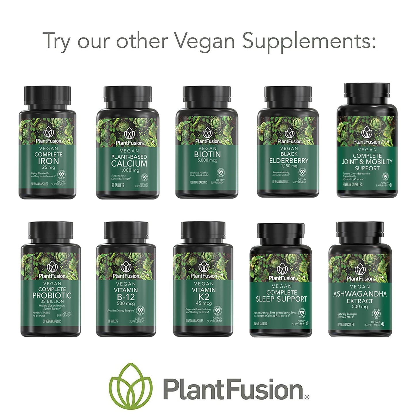PlantFusion Vegan Vitamin D3 2000IU | Organic D3 from Vitashine Lichen | 60 Tablets