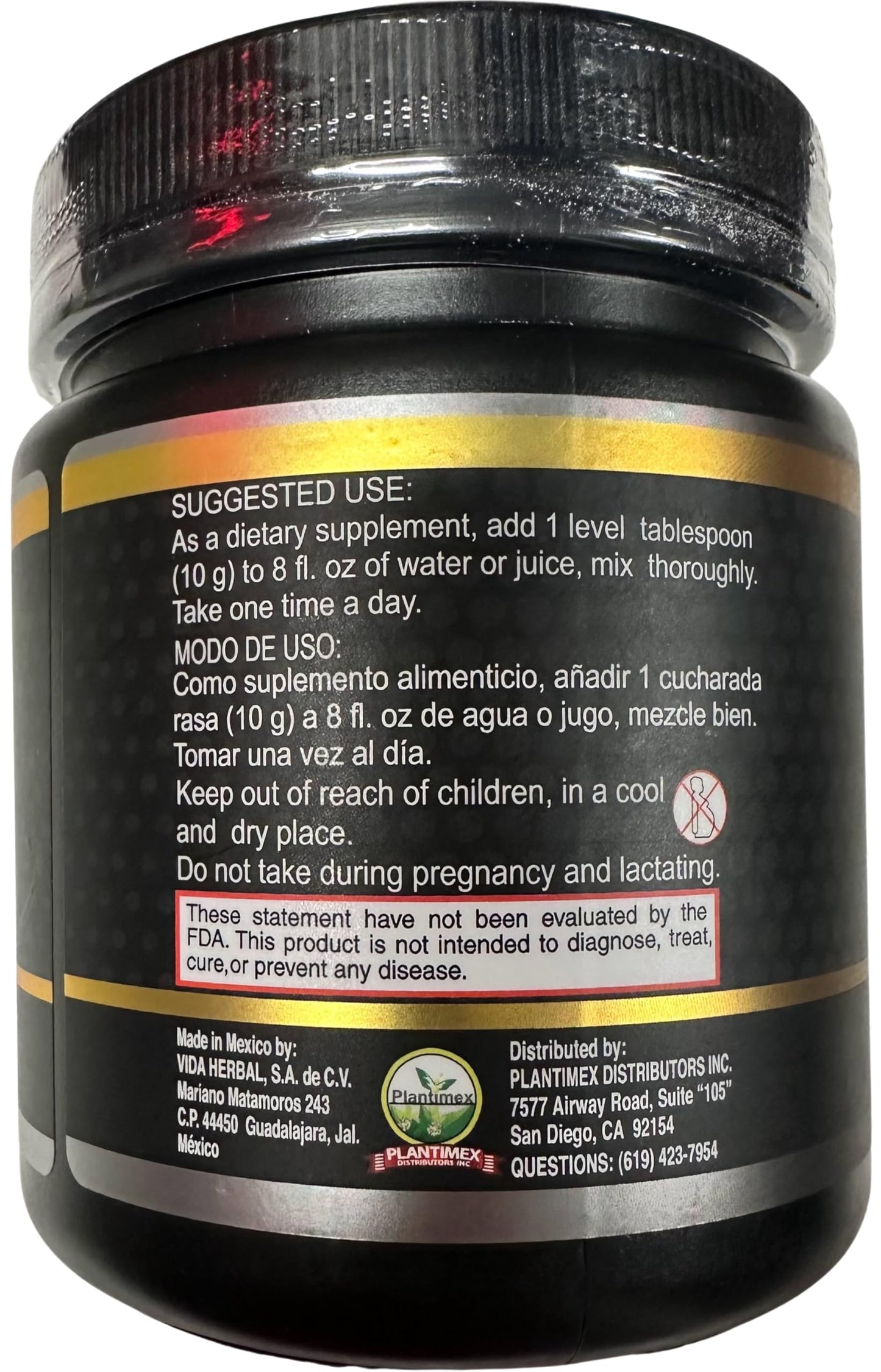 Plantimex Magnesium Potassium Citrate Powder 10.5 oz (300 g) | Dietary Supplement