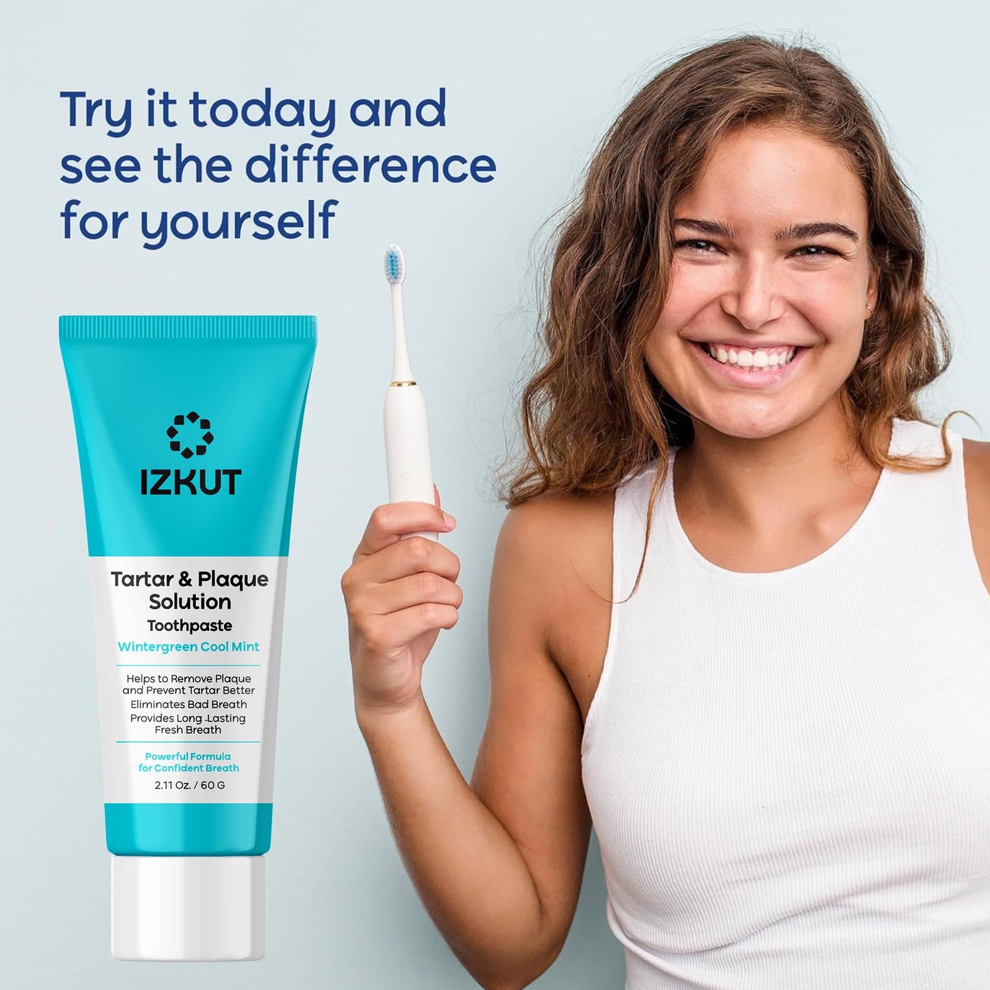 Plaque & Tartar Remover Toothpaste – Deep Clean, Tartar Control (Wintergreen)