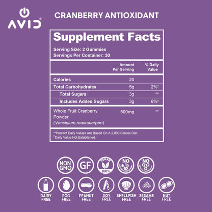 Playboy Feminine Health Cranberry Gummies for Women – Antioxidant, Non-GMO, Vegan (60 Count)