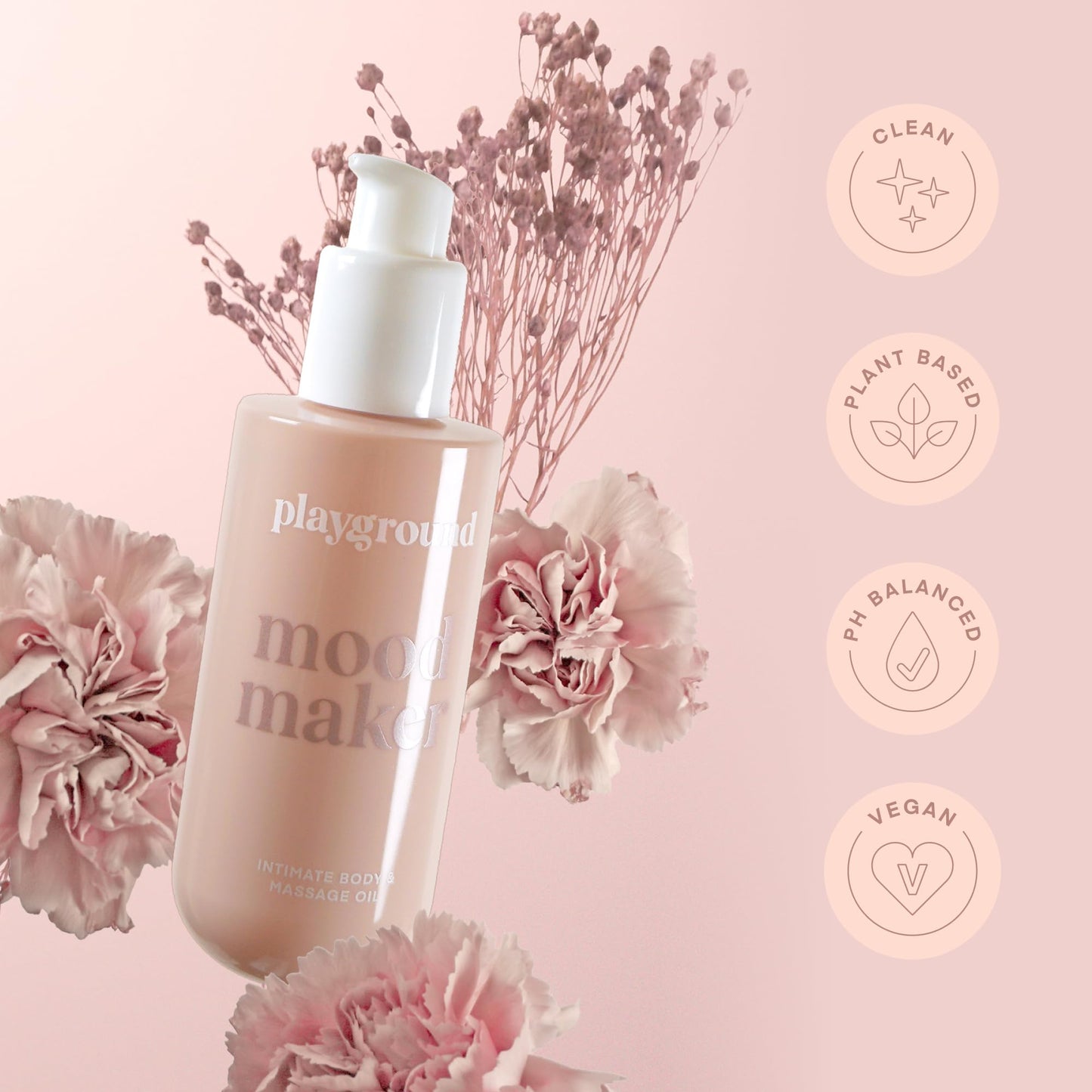 Playground Mood Maker: Pleasure-Enhancing Massage Oil with Adaptogens & Aphrodisiacs