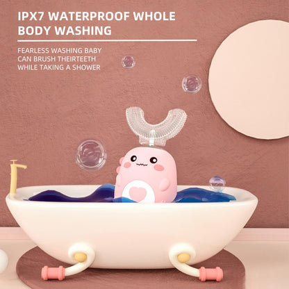 PLAYIKO Kids U-Shaped Electric Toothbrush | 4 Brush Heads, 3 Modes, IPX7 Waterproof (Ages 2-12)