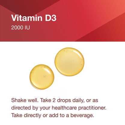 Protocol For Life Balance Liquid Vitamin D3 2000 IU - Immune Support, Bone & Teeth Health (Pack of 2)