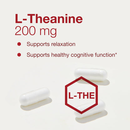 L-Theanine 200mg | Non-Drowsy Stress Relief | 60 Veg Caps
