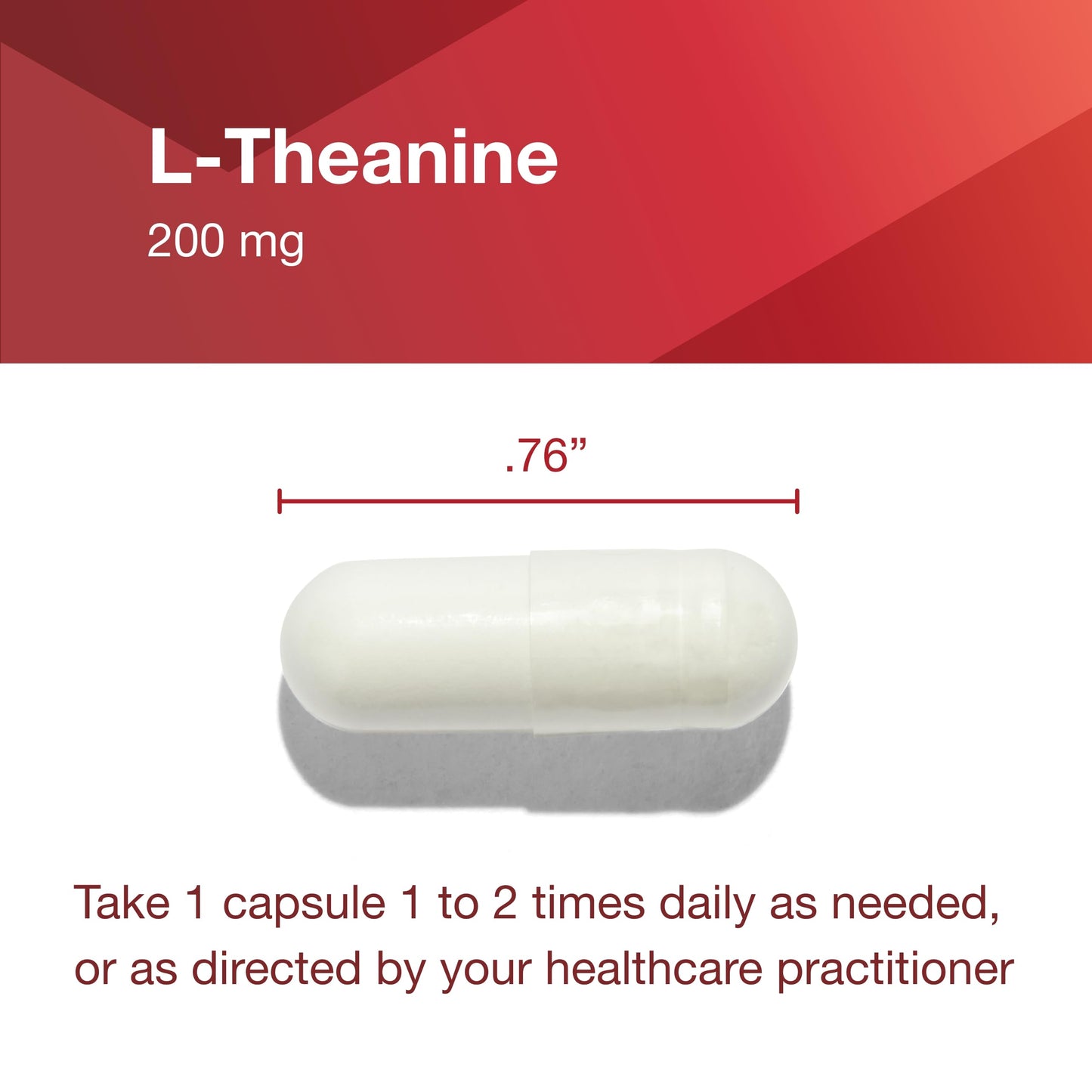 L-Theanine 200mg | Non-Drowsy Stress Relief | 60 Veg Caps
