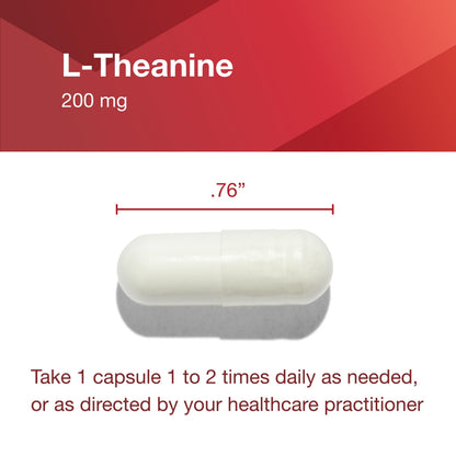L-Theanine 200mg | Non-Drowsy Stress Relief | 60 Veg Caps