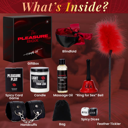 Sexy Couples Gift Set – The Pleasure Box for Romantic Date Nights