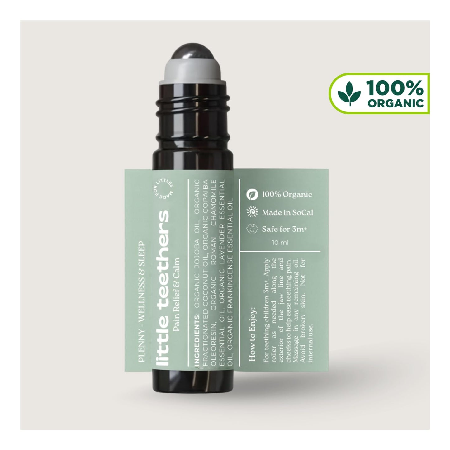 PLENNY Teething Relief Roller – Organic Essential Oils (3 Months+)